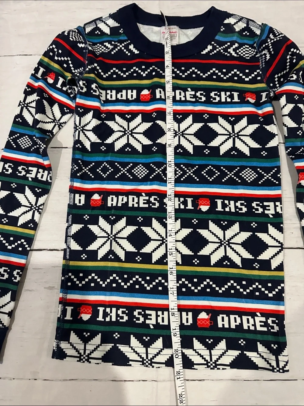 Hanna Andersson unisex Navy 'Après Ski' Holiday Kids PJ Set organic cotton 10